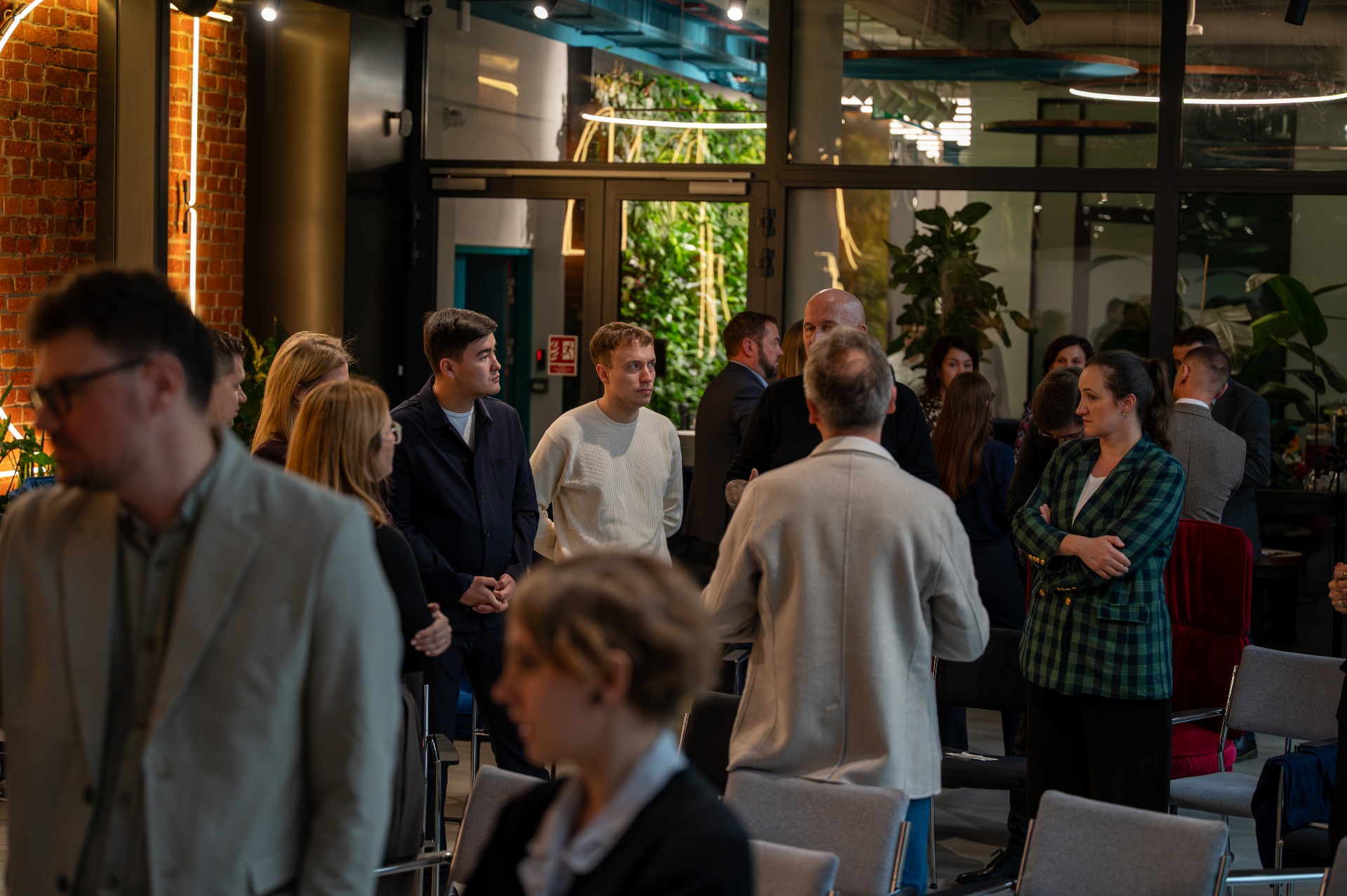 Participants networking during the Business & Culture Awareness – Kazakhstan conference in Łódź.
